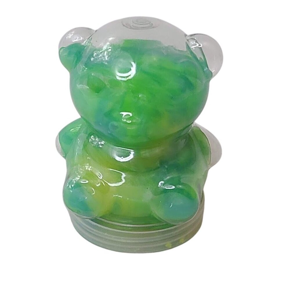 Toysmith Groovy Bear Slime Green Yellow Tie Dye 5.99 oz